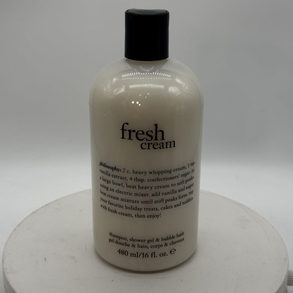 Philosophy Fresh Cream Shampoo, Shower Gel and Bubble Bath 16 Oz.
